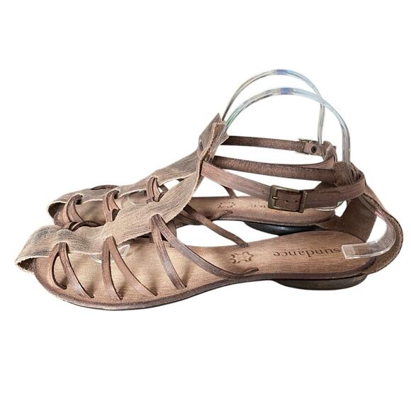 Sundance Catalog NWTS Brown Leather Fisherman Strappy Flat Sandals size 40 10 - Picture 4 of 8